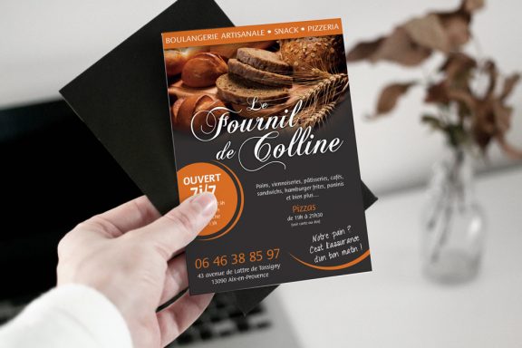 flyer, boulangerie