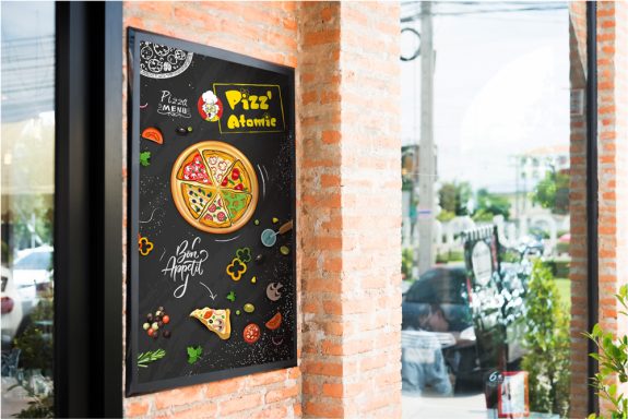 affiche A3, restaurant, signalétique